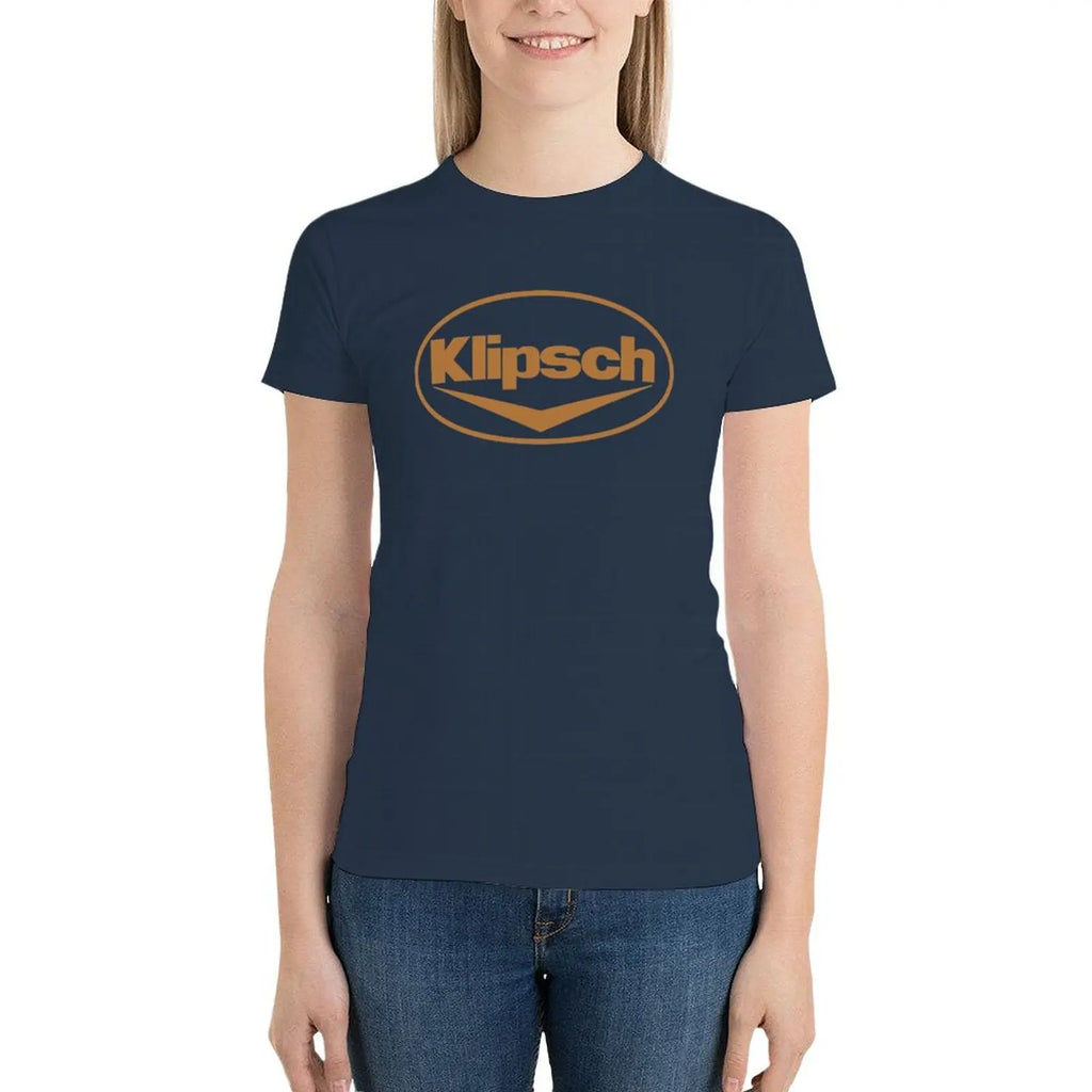 Klipsch Logo T-Shirt Plus Size Tops Cute Clothes Tops Women Clothes