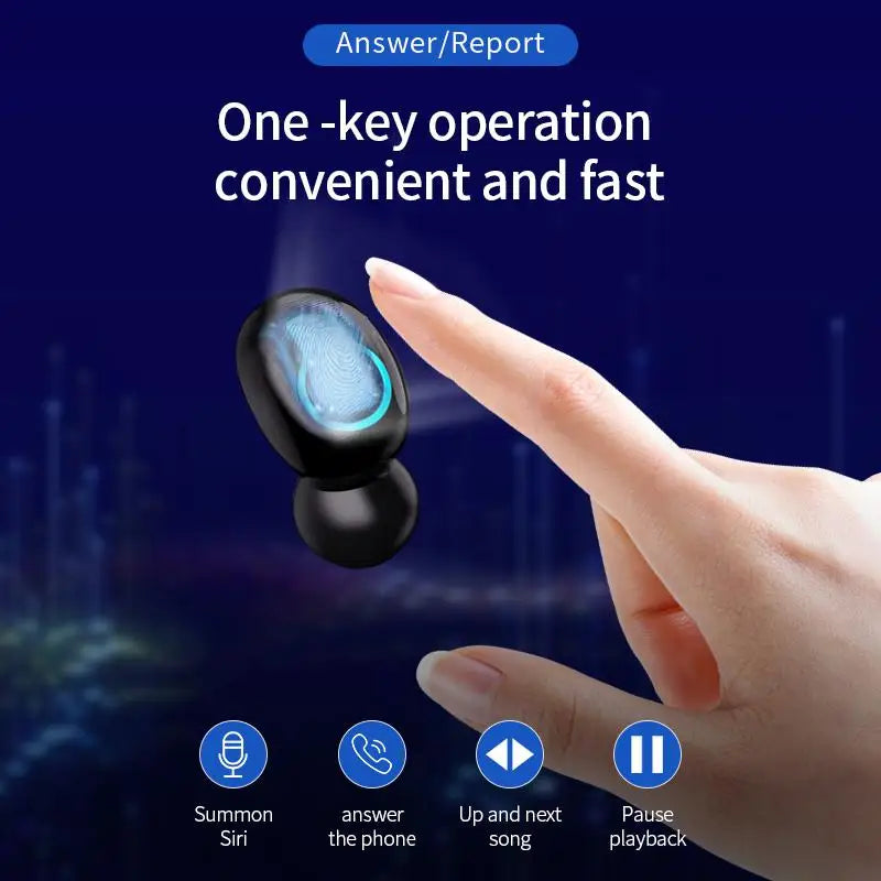 2022 Hot Sell Q66 True Wireless Earbuds Headset Fone Wireless Headphones Audifonos Q66 TWS Earphone With 6000mAH Power Bank