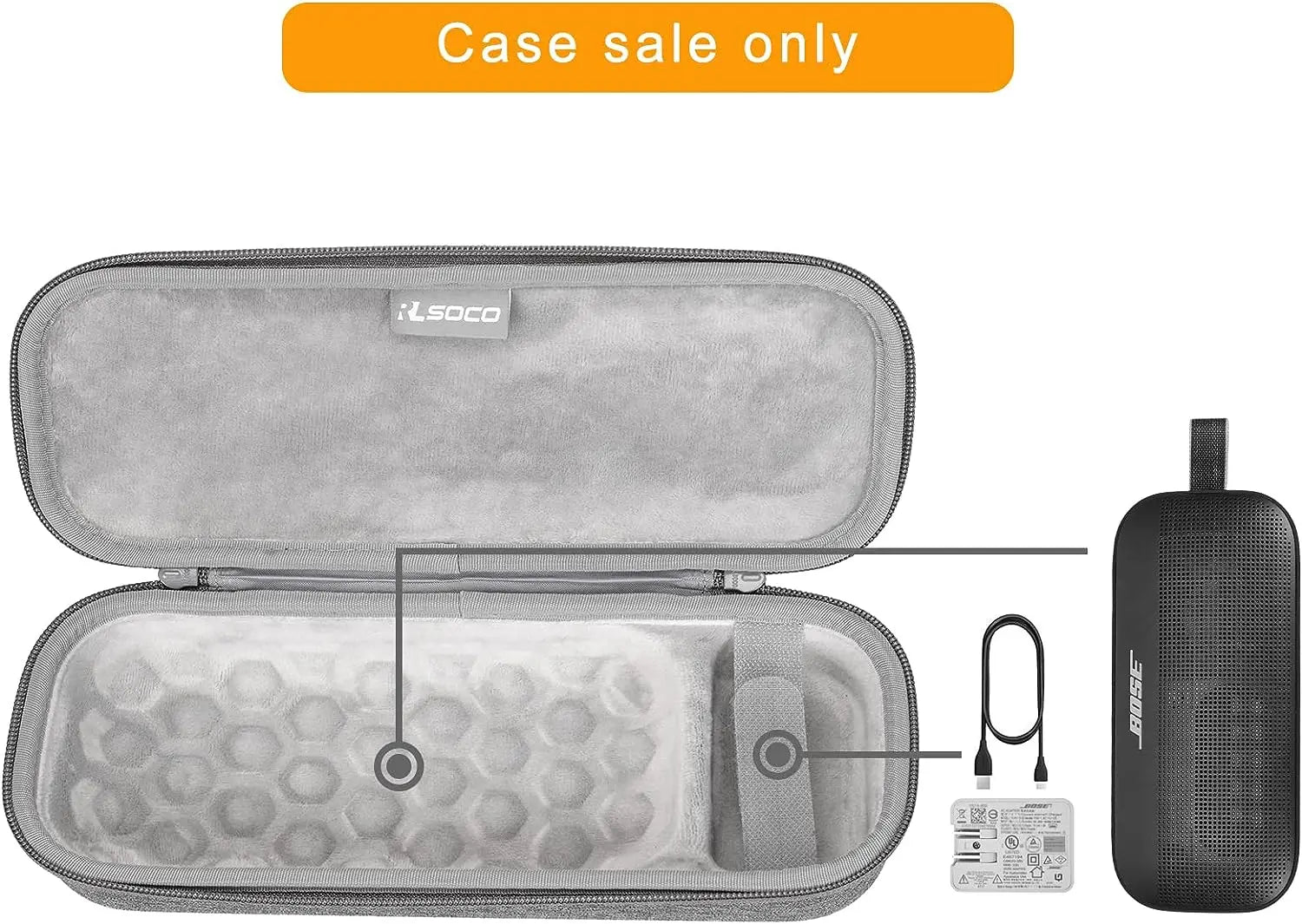 Hard Case for Bose SoundLink Flex Wireless Waterproof Speaker,Speaker Protective Travel Case Storage Bag for Bose Soundlink Flex