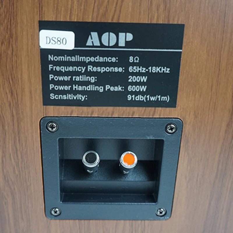 8 Inch Bookshelf Speaker High and Low Frequency Two-Way Wooden HIFI Passive Audio Sound Amplifier Monitor Speaker Music Player