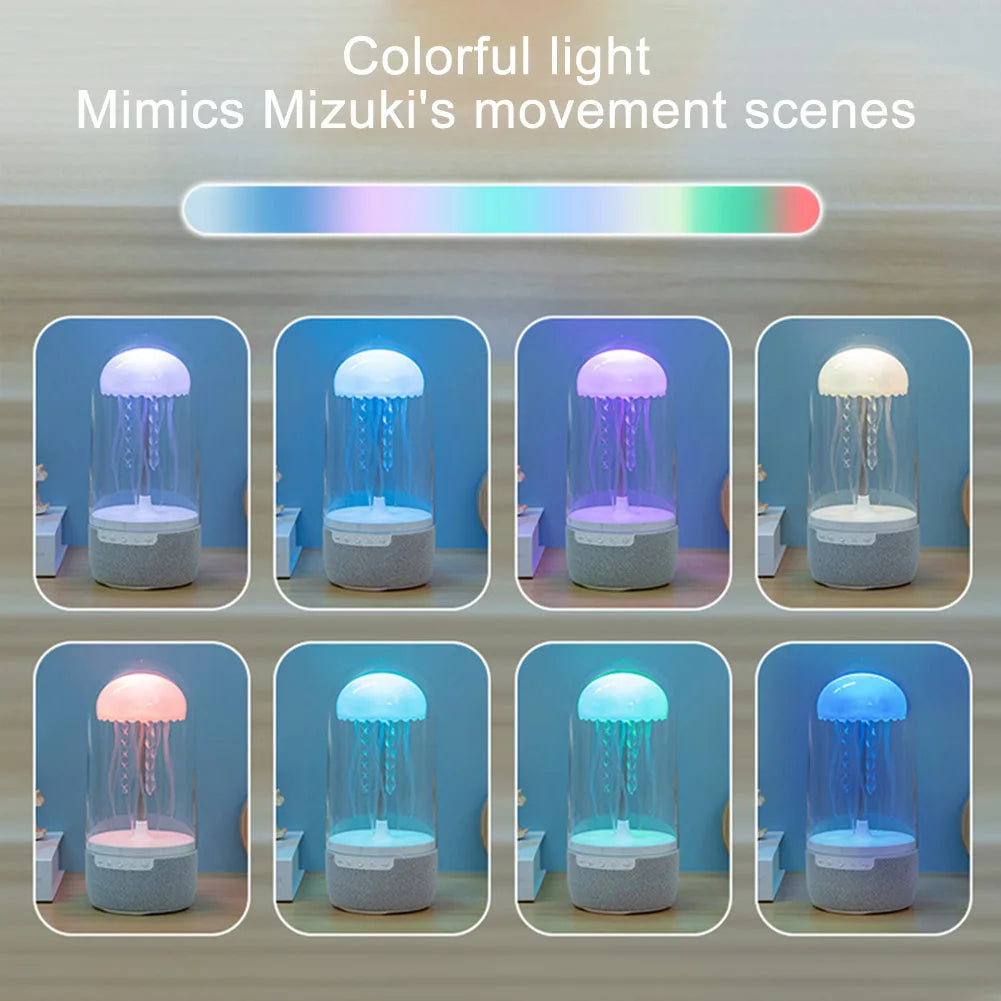 Creative Colorful Jellyfish Lamp With Bluetooth-Compatible Speaker 1800mAh Sports Jellyfish Speaker With Lights Atmosphere Light