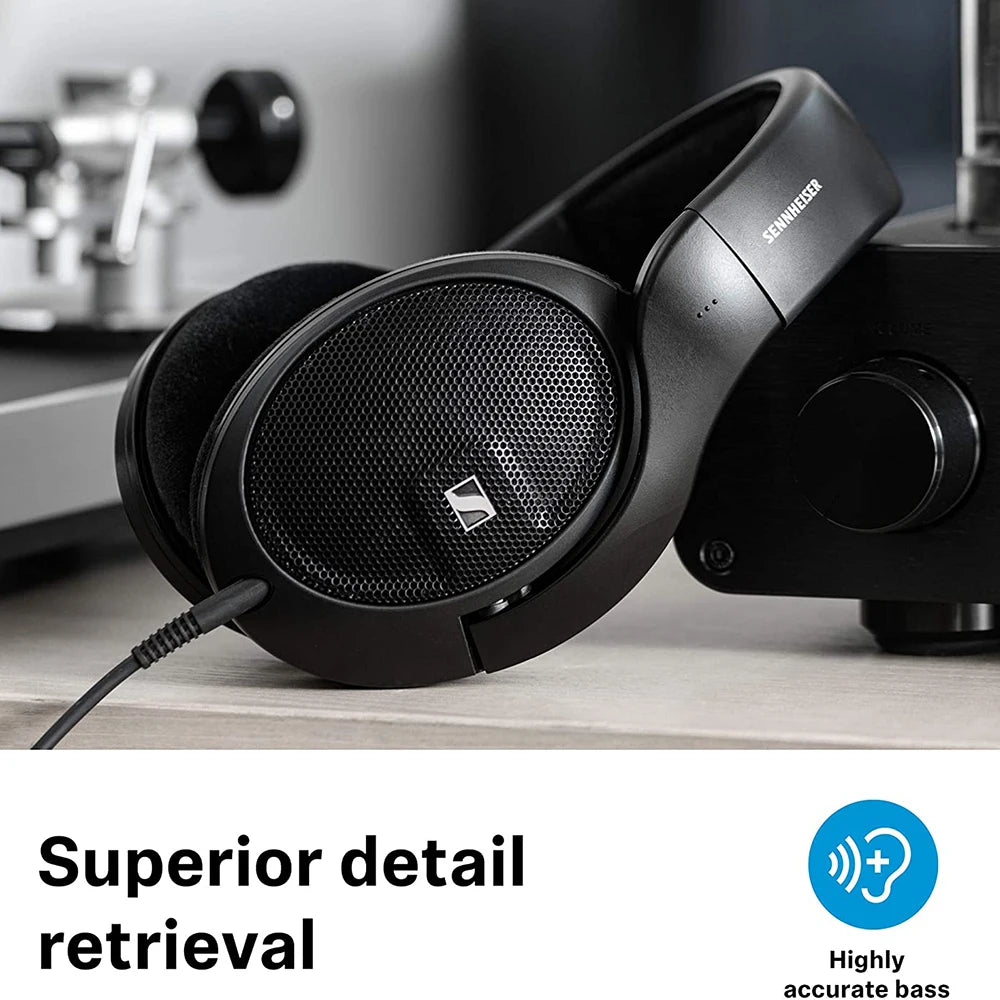 Sennheiser HD 560s Over-The-Ear Audiophile Headphones Neutral Frequency Response Sound Field Open-Back Earcups Detachable Cable