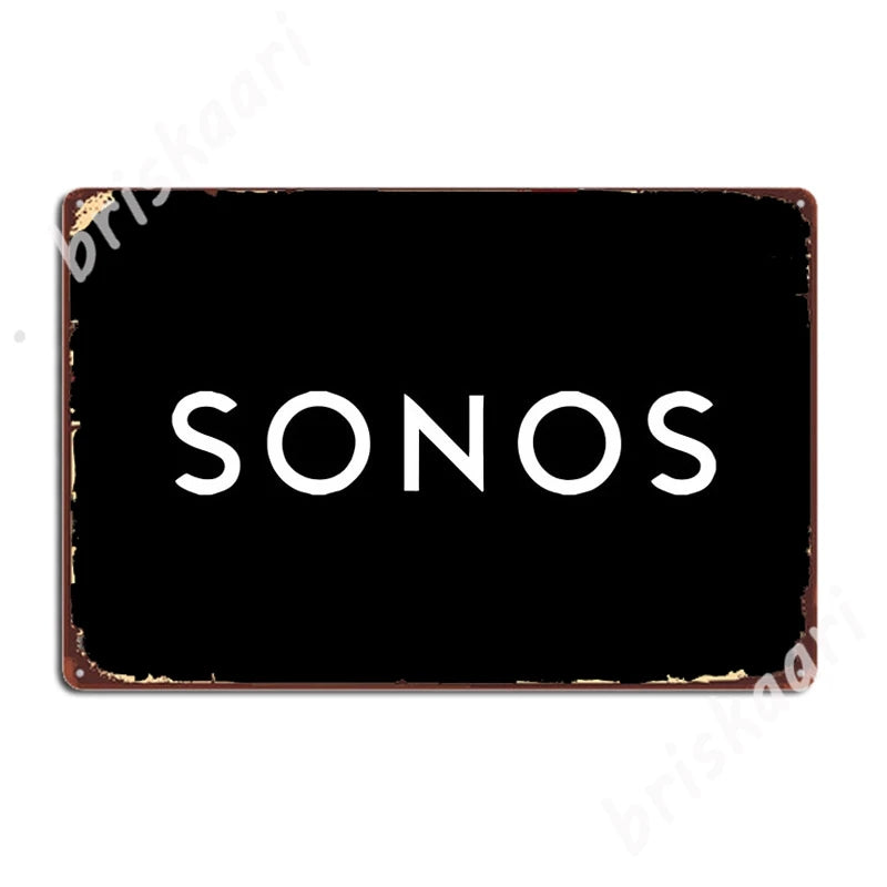 Best Selling - Sonos Logo Metal Signs Club Mural Painting Wall Vintage Tin Sign Posters