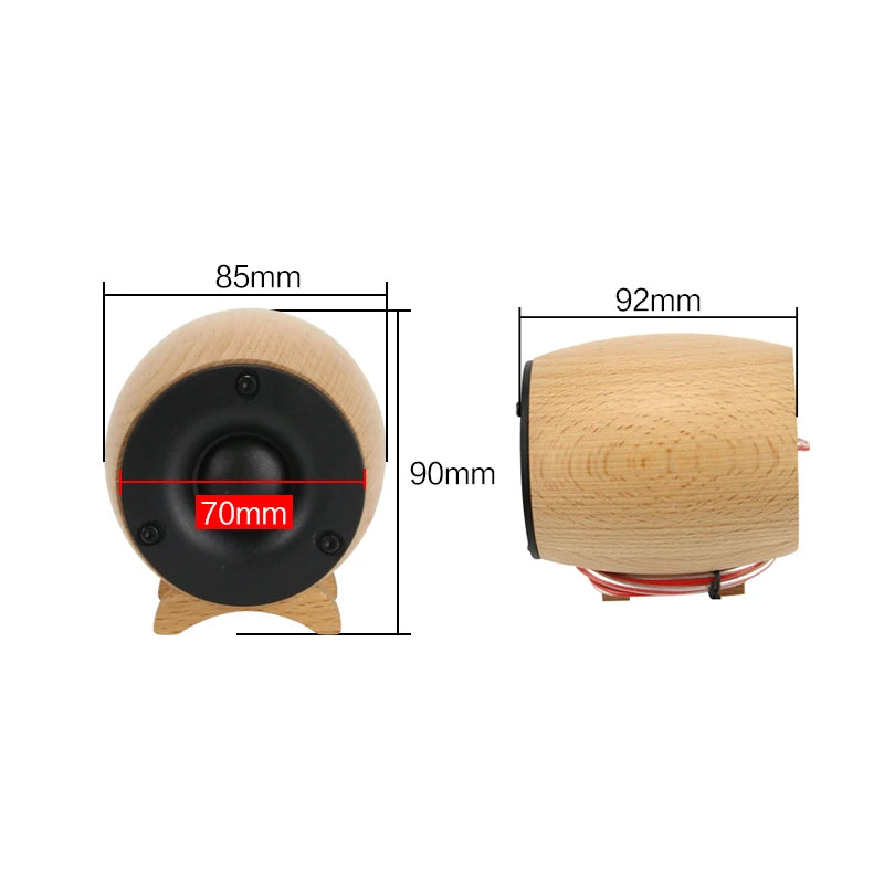 GHXAMP Solid Wooden Tweeter Speaker HIFI Super Treble Sound Box Home Theater KTV Full Range Tweeter Compensation Neodymium 2PCS