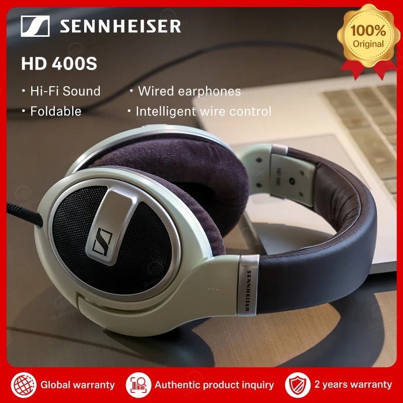 Sennheiser HD 599 Open-Back Stereo Around Ear Headphones Earcups Detachable Cable Wired Headphones With E.A.R Design Style