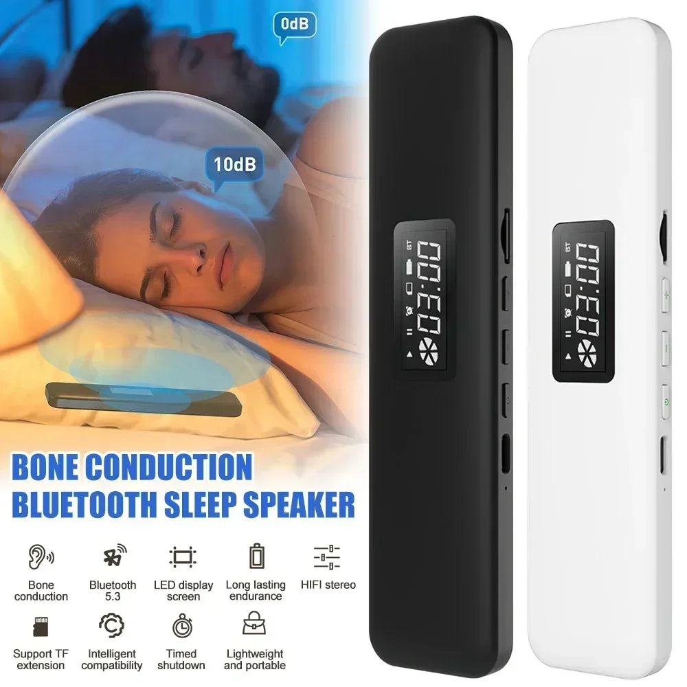 Pillow Bone Conduction Sound Box Rechargeable Wireless Stereo Soundbar White Bluetooth Speaker Under Noise Improve Sleep Pocket