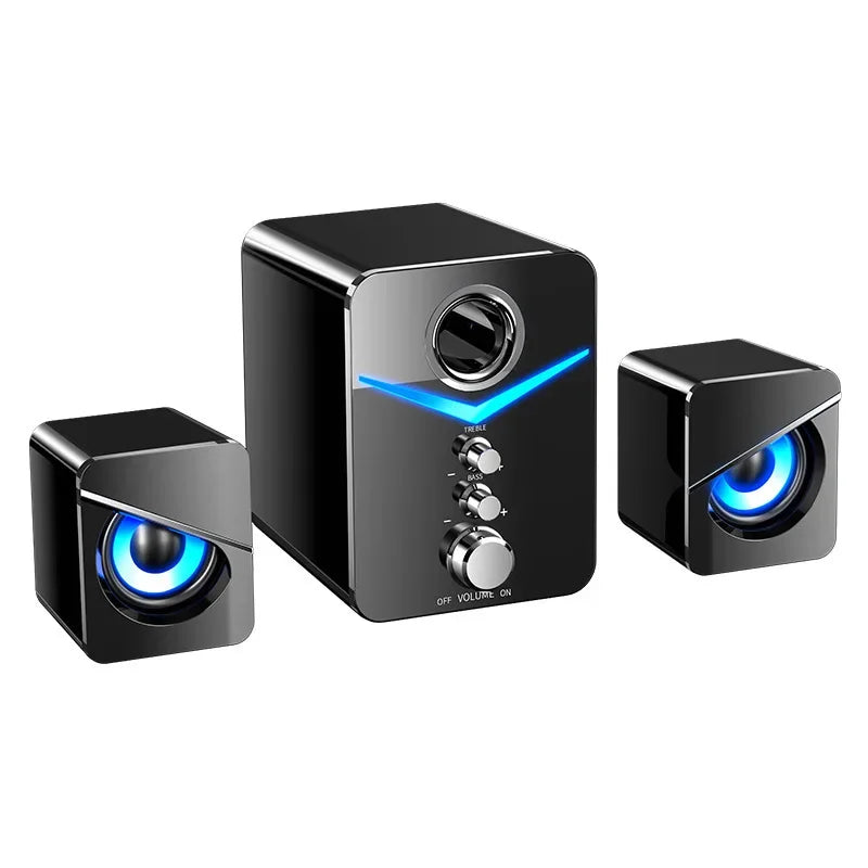 Bluetooth Audio Home Theater Speakers HIFI 3D Stereo TV Sound Bar Colorful LED Light Heavy Bass AUX USB Wired Wireless Surround