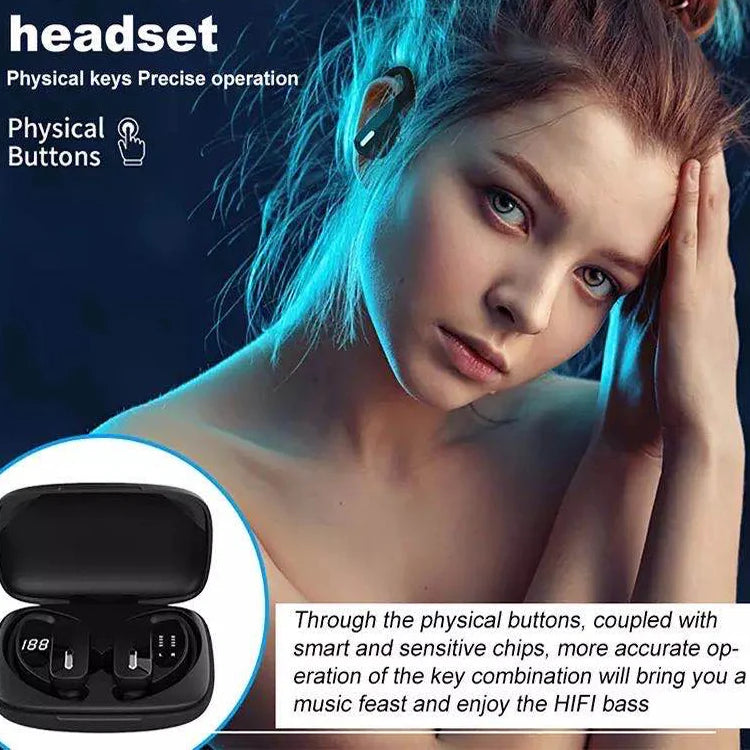 Water Resistant Sports Exercise Waterproof Over Ear USB C TYPE-C Charging Wireless Headphone Earbuds for iPhone Samsung Sony