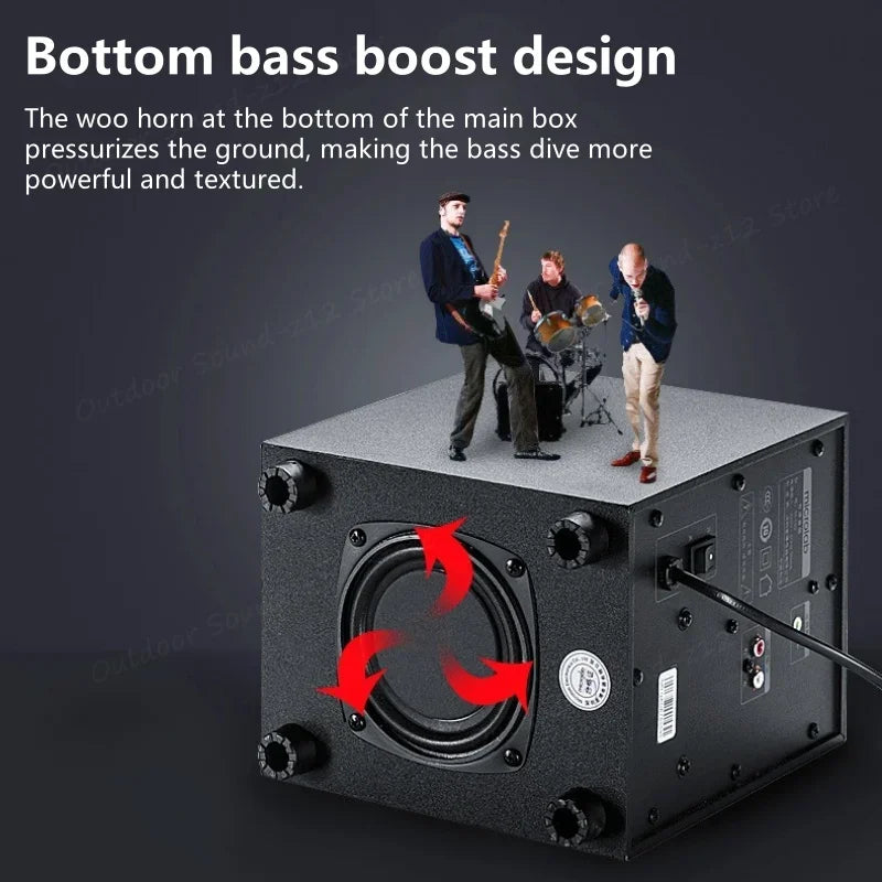 Classical Products 2.1CH Multimedia Speakers M100BT Subwoofer Sound Bar With Subwoofer Active HI-FI Desktop Bluetooth Speakers