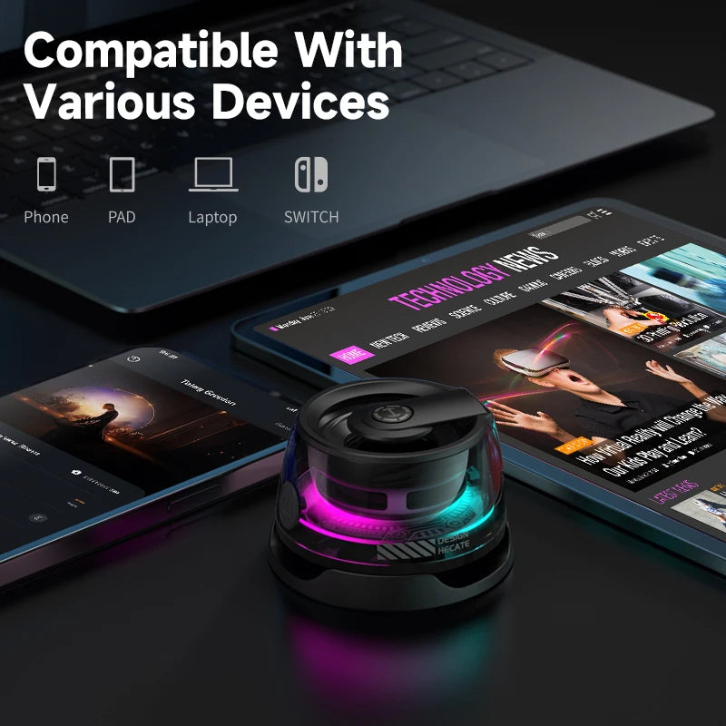 Edifier Magnetic Portable Bluetooth Speaker HECATE G200 Mini Sound Box Bluetooth 5.3 RGB Lighting Phone Holder True Wireless