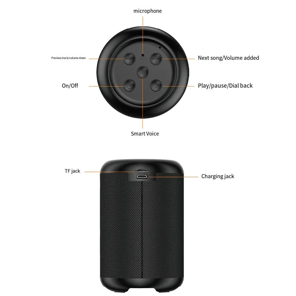AI Small Intelligent Bluetooth Speaker With Powerful Sound for Outdoor Gatherings AI Smart Speaker