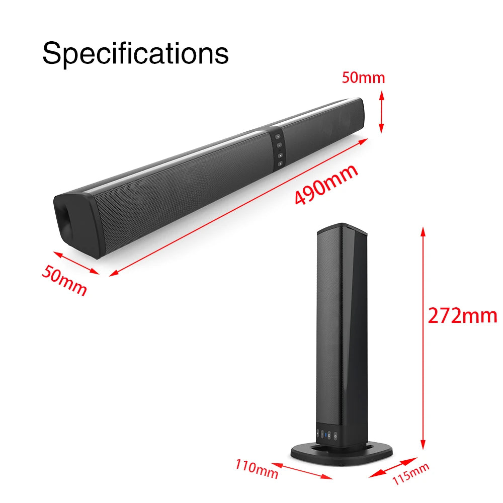 TV Speaker Wireless Bluetooth Speaker Separated Sound Bar Music Center Column for Computer Subwoofer for TV With Fm Radio TF AUX
