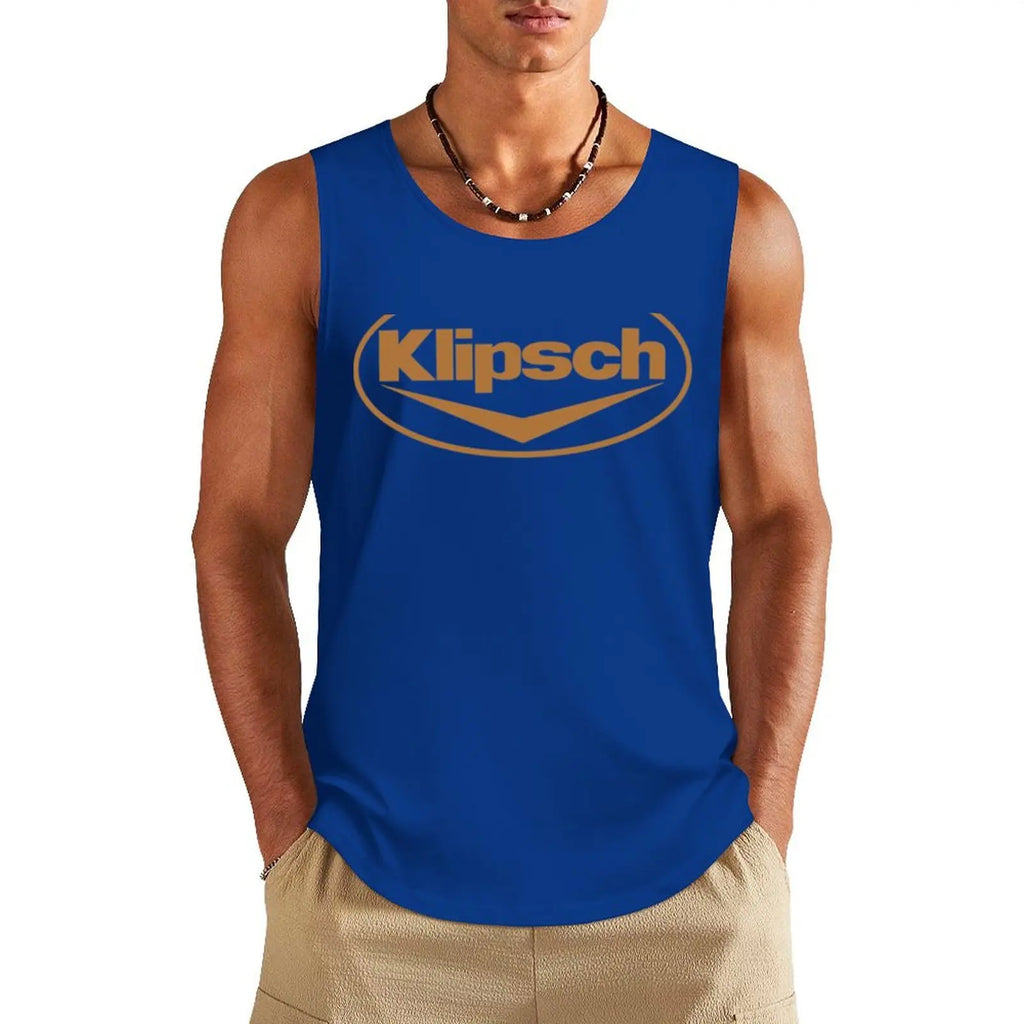 Best Selling Klipsch Logo Tank Top Fitness Clothing for Men Basketball Clothing Top Gym Wear Men
