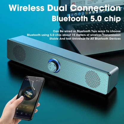 Computer Caixa De Som Wired and Wireless Bluetooth Speaker Portable Sound Box Bar Music Soundbar for PC TV Laptop Desktop Bocina