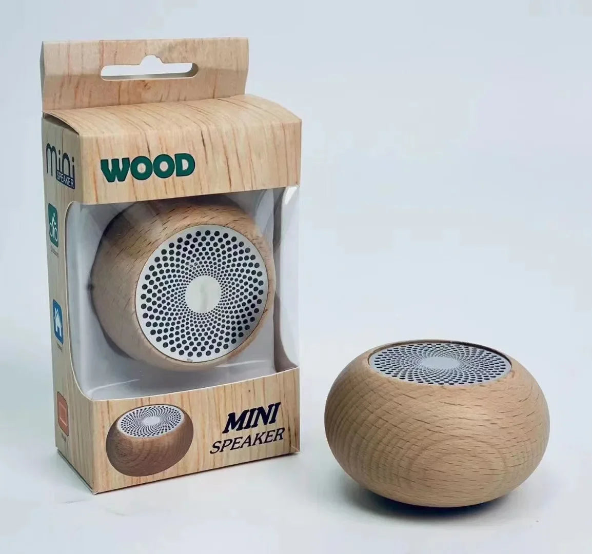 Retro Wooden Bluetooth Speaker Portable Creative Gift Solid Wood Mini Subwoofer Outdoor Small Audio Music Player Stereo Sound