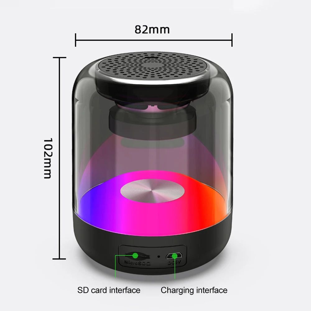 Mini TWS Mobile Phone Bluetooth Speaker High-Quality Colorful Lights Wireless Small Sound Box Subwoofer Portable Home Theater