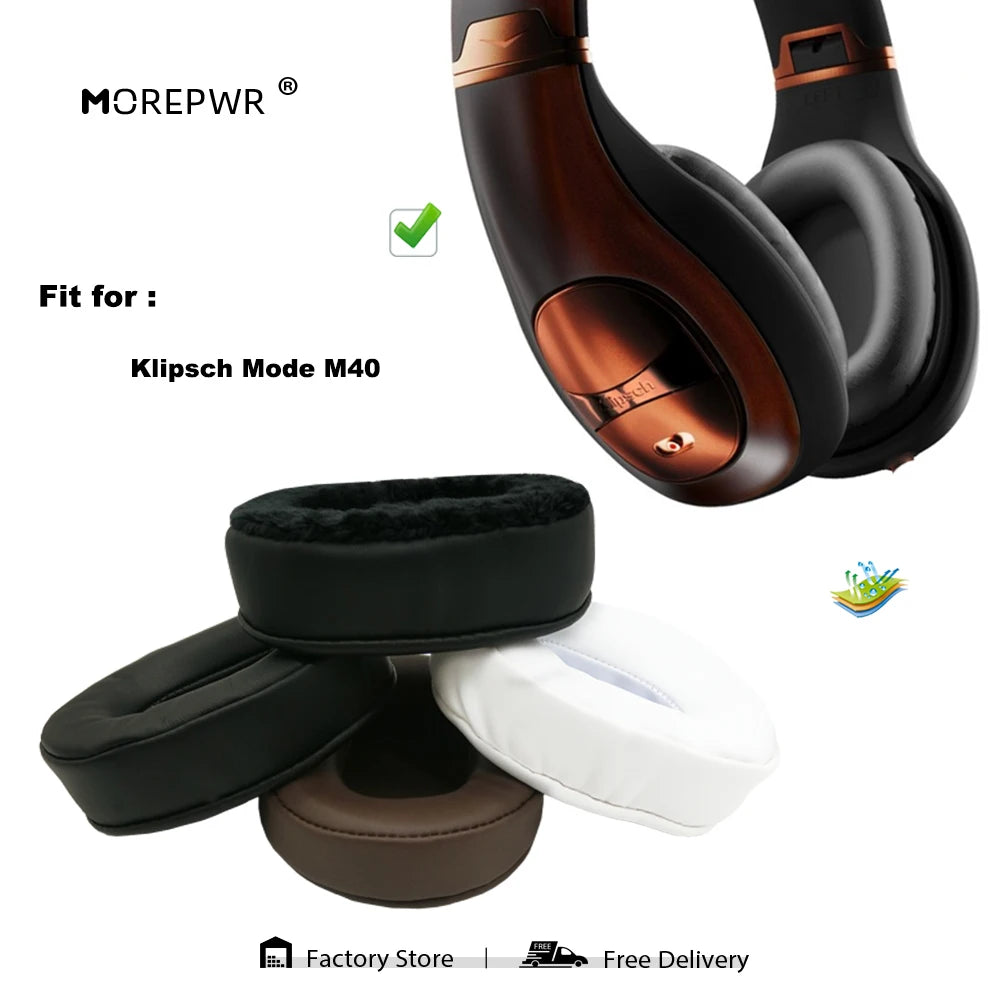 New Upgrade Replacement Ear Pads for Klipsch Mode M40 Headset Parts Leather Cushion Velvet Earmuff Earphone Sleeve