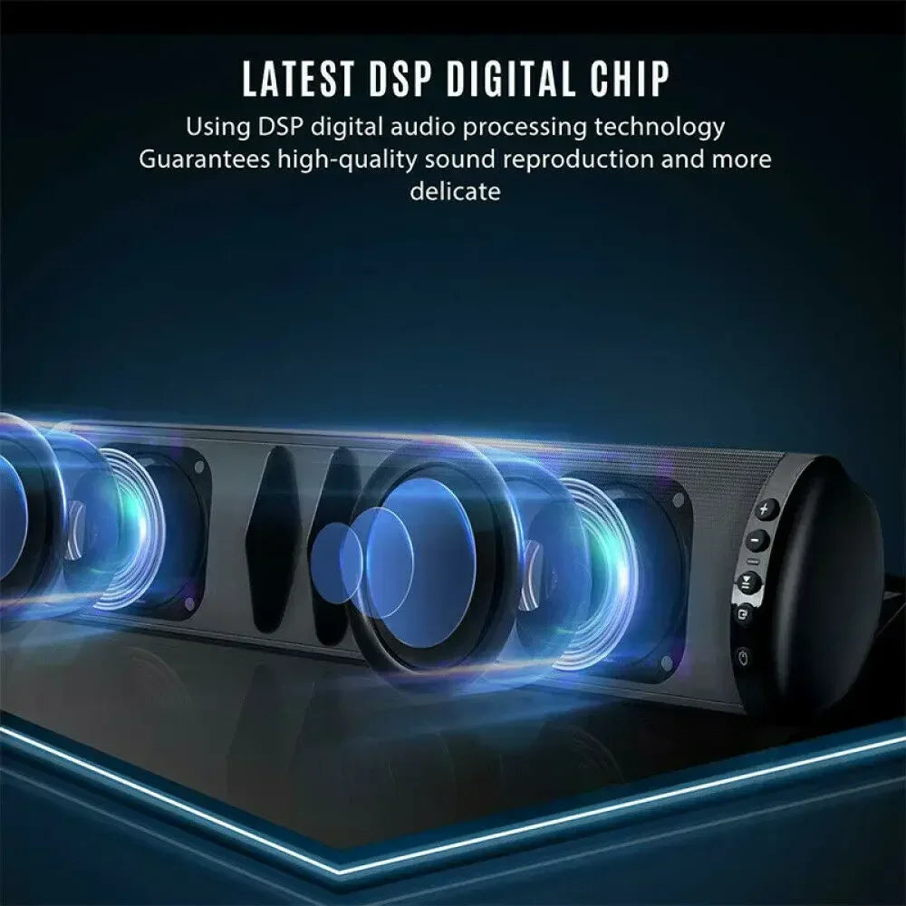 Home Theater System Bluetooth Speaker Computer TV Soundbar Wireless Soundbox 3D Surround Sound Music Center With RCA FM Radio