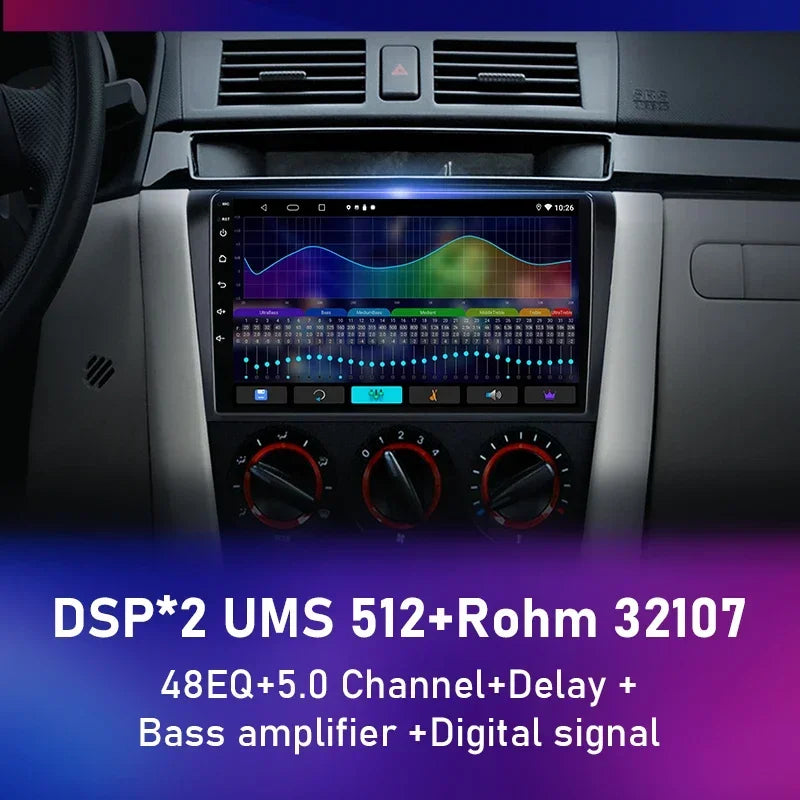 2 Din Android 12 for Mazda 3 2004-2009 Car Radio Multimedia Player Stereo Navigation With BOSE Carplay Speakers Head Unit Video