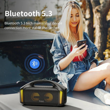 Tribit Portable Bluetooth Speaker 90W StormBox Blast Outdoor Wireless Speaker IPX7 Waterproof Party Camping Speaker 30H Playtime