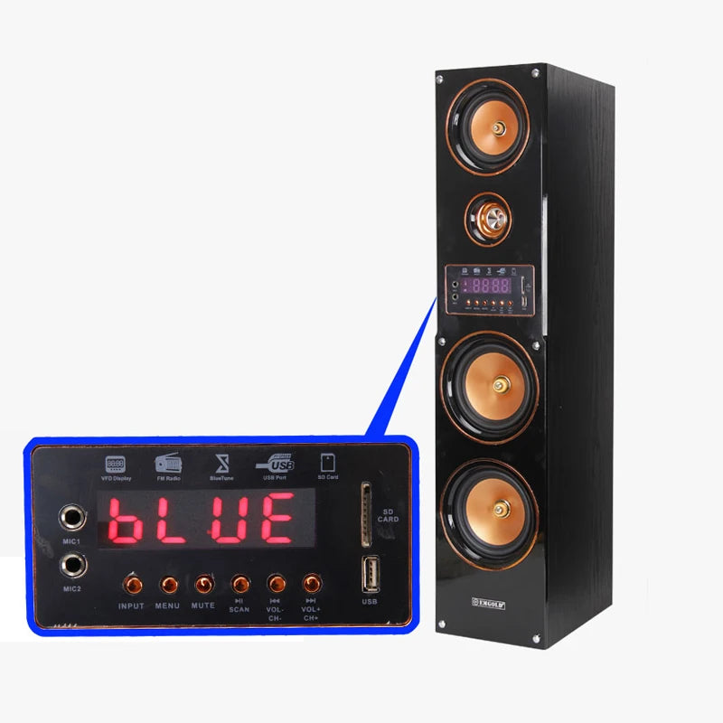 6.5 Inch 200W High-Power Floor-Standing Three-Way Speaker With Dual Bass Home Theater Hifi Fever Speaker High Fidelity One Pair