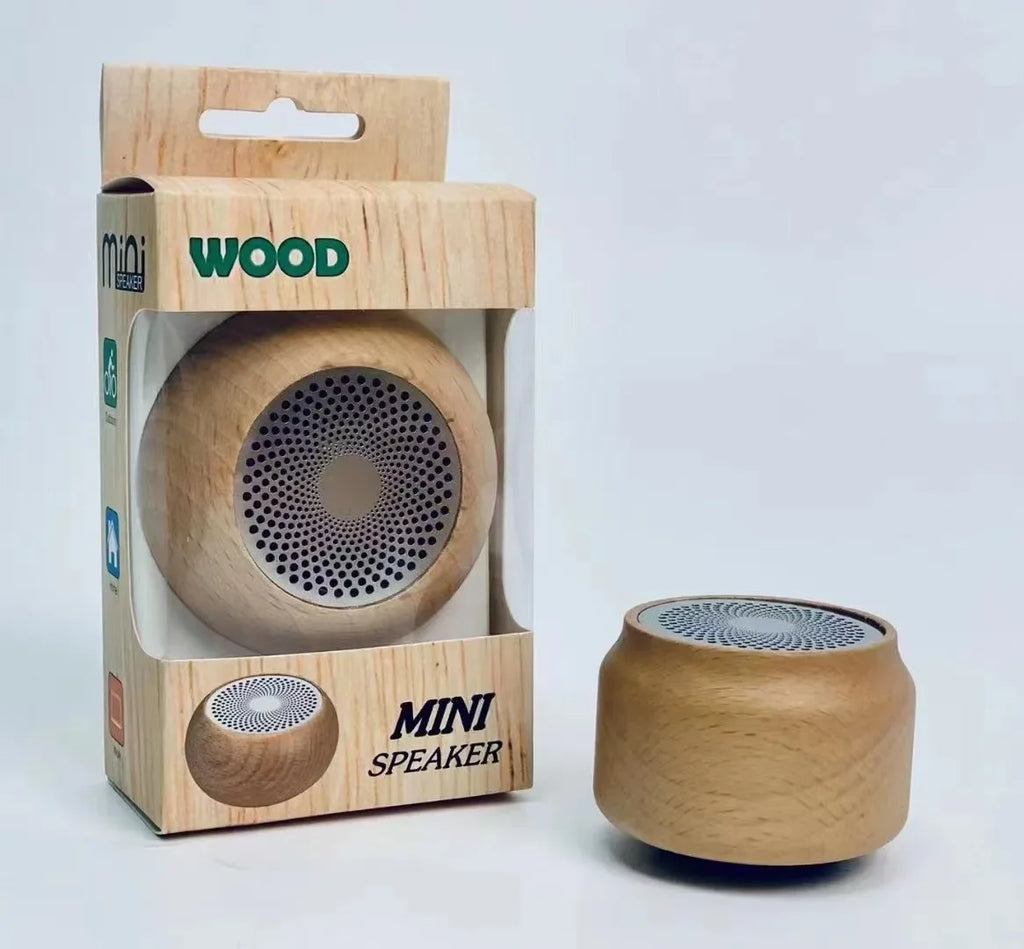 Retro Wooden Bluetooth Speaker Portable Creative Gift Solid Wood Mini Subwoofer Outdoor Small Audio Music Player Stereo Sound
