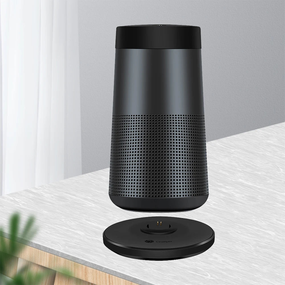 USB Speaker Charger Base DC 5V 1.5A Desktop Charging Stand Cradle Charger Dock Stand for Bose SoundLink Revolve+/Revolve+ II