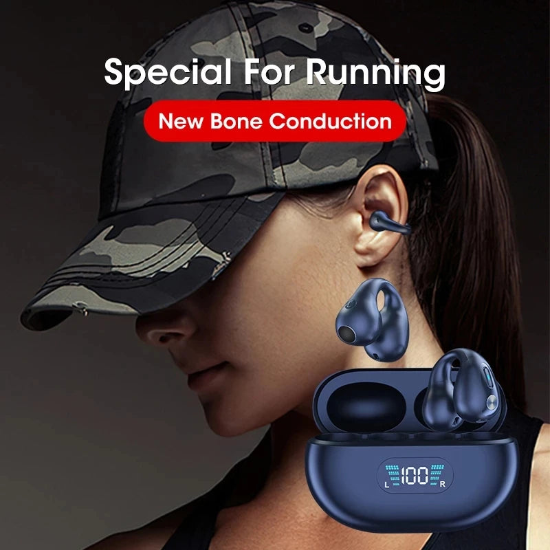 For Sony Wireless Earphones V5.3 Headphone for Ambie Sound Ear Cuffs TWS Earbuds HiFi Stereo Sports Waterproof Earhook Mic