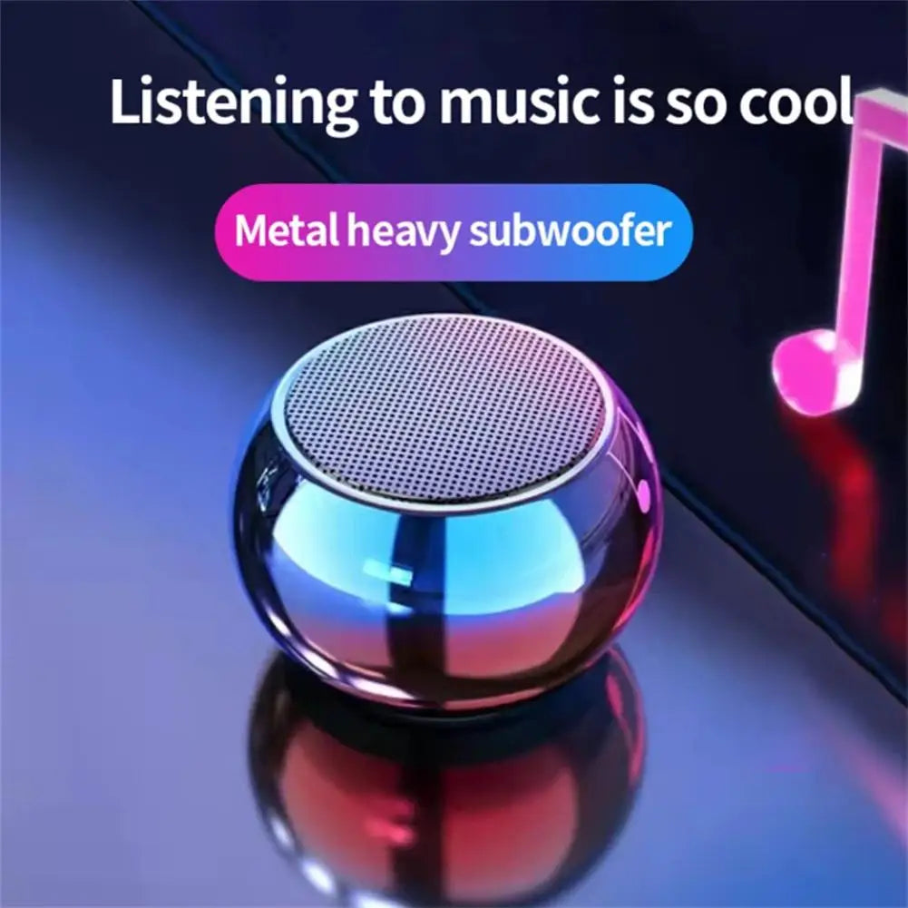 Flash Wireless Bluetooth Speaker Portable Small Steel Gun Metal Heavy Subwoofer Outdoor Mini Audio Soundbar for Ios / Android