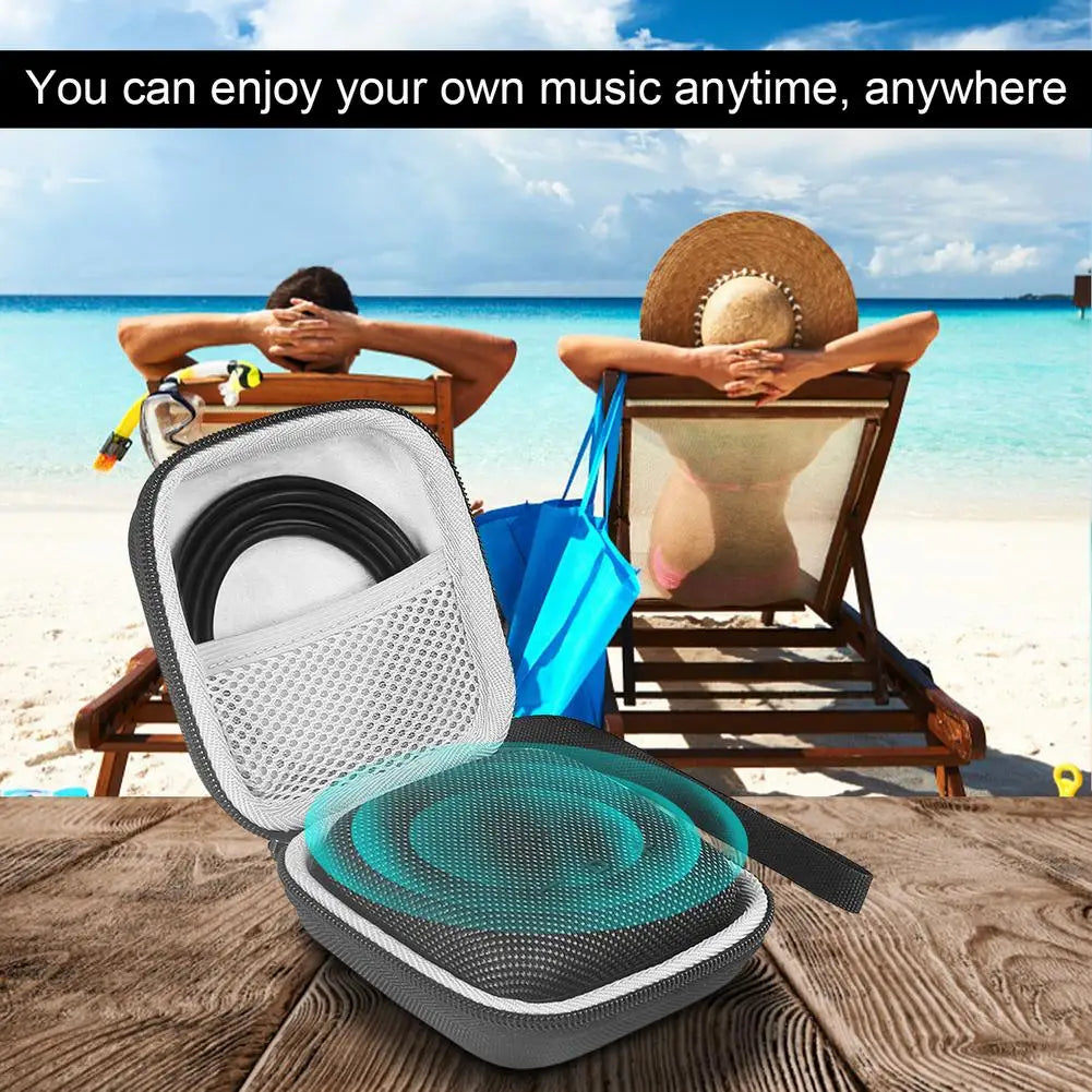 Portable Wireless Bluetooth EVA Speaker Case for Tribit StormBox Micro Audio Cable Carrying Travel Bag-Black Drop Shipping