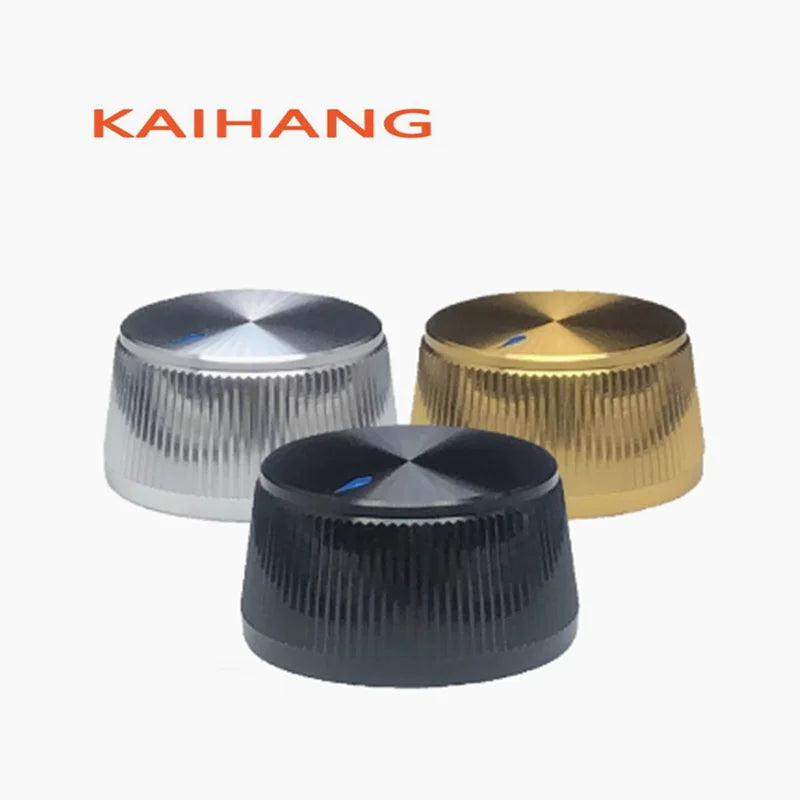 1PCS 28x15mm All Aluminum Solid Knob Cap Potentiometer Knob Cap Guitar Effects Knob Cap  for Marshall Speaker Round Hole 6MM