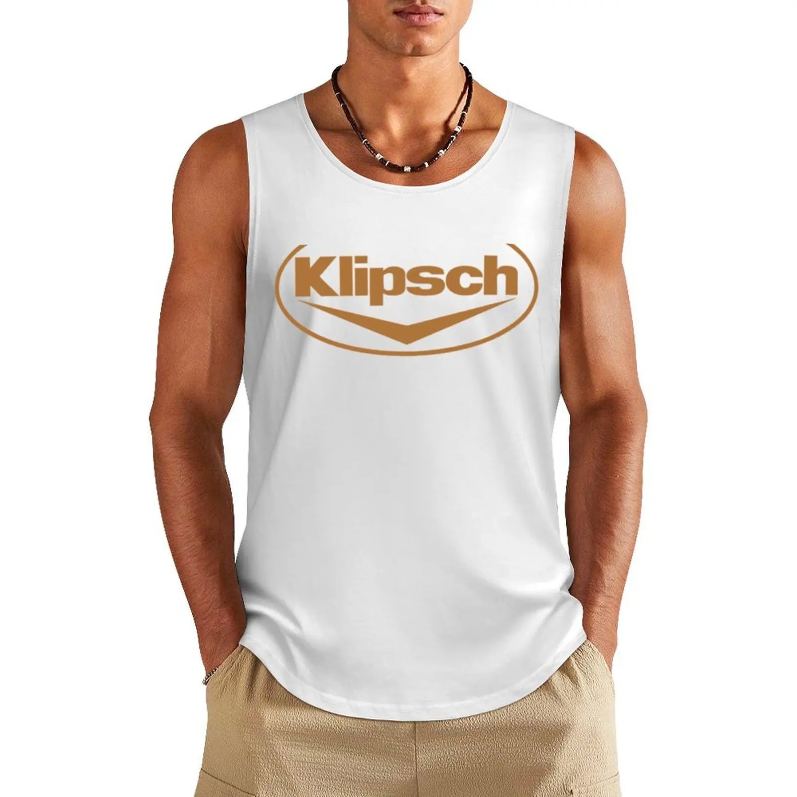 Best Selling Klipsch Logo Tank Top Fitness Clothing for Men Basketball Clothing Top Gym Wear Men