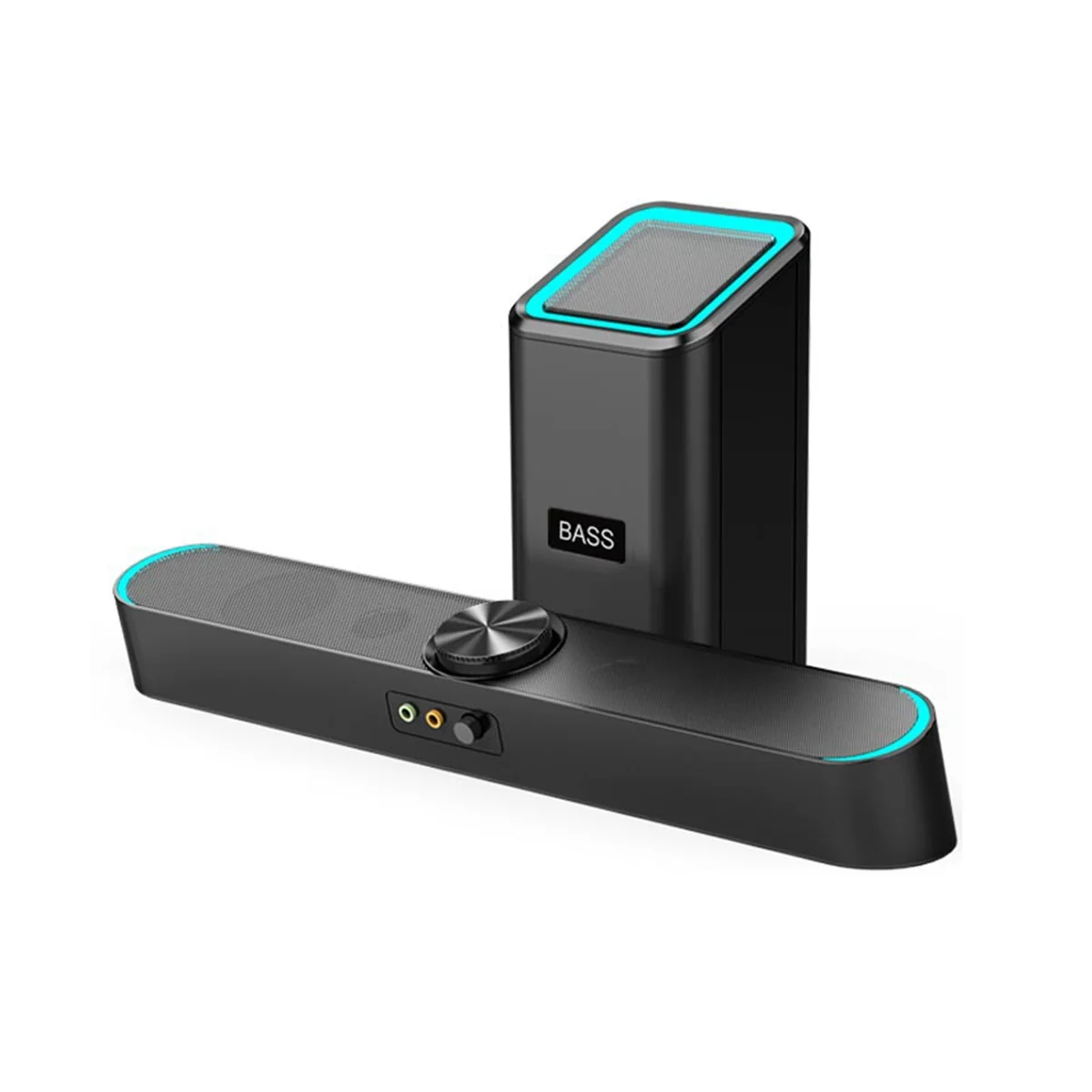 3D Computer Speakers AUX Bluetooth Wired Loudspeaker Surround Soundbar Speaker Stereo 2.1 Subwoofer Sound Bar