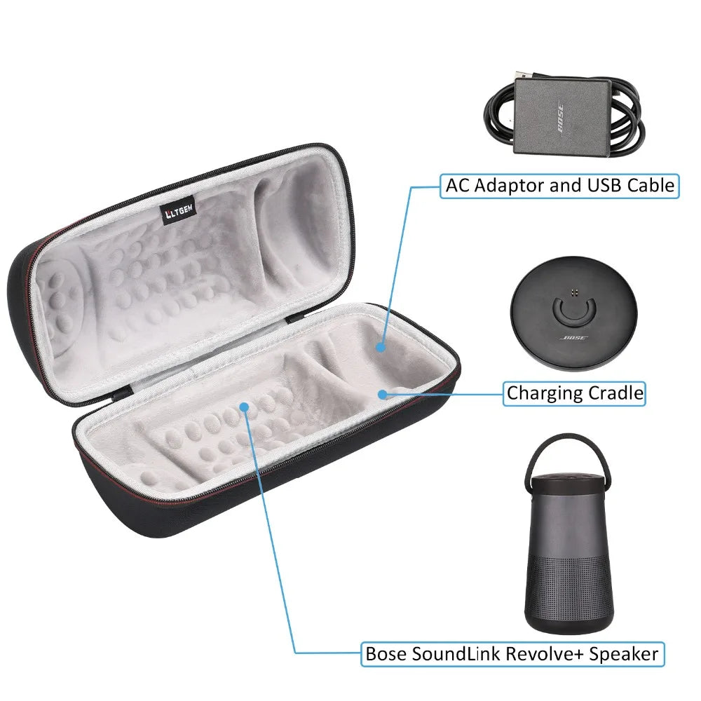 LTGEM EVA Hard Case for Bose SoundLink Revolve+ Speaker Protective Travel Carrying Storage Bag(only Case)