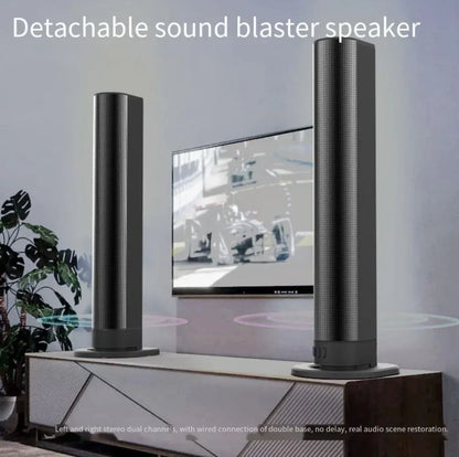 Home Theater Echo Wall TV Sound Bar 40W Powerful With Subwoofer Multi-Function Wireless Stereo HIFI BT Separable Audio Speaker