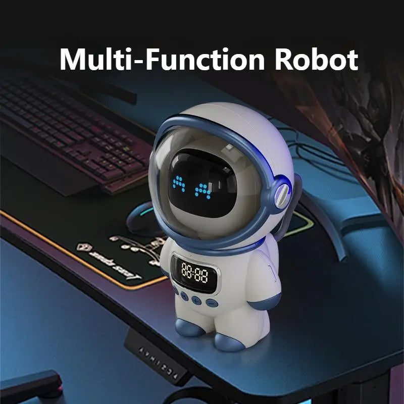 Mini Smart Astronaut Bluetooth Speaker Sound Box Portable Stereo Ai Interactive Audio With Alarm Clock Support TF/FM Kid's Gift