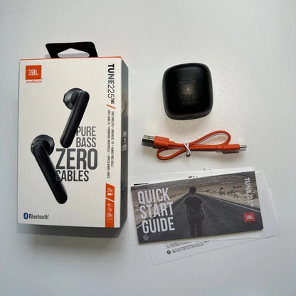 Original JBL Tune 225TWS True Wireless Bluetooth Earphones JBL T225 Stereo Earbuds Bass Sound Headphones Headset With Mic