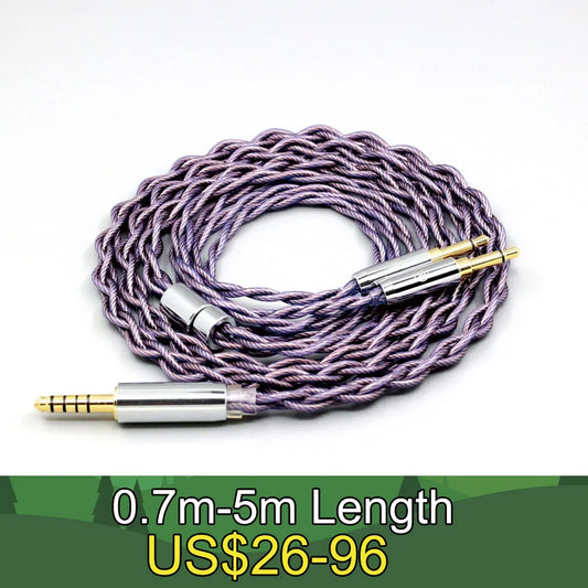 Type2 1.8mm 140 Cores Litz 7N OCC Headphone Cable for TAGO T3-01 T3-02 Studio Klipsch HP-3 Heritage iBasso SR2 LN007873