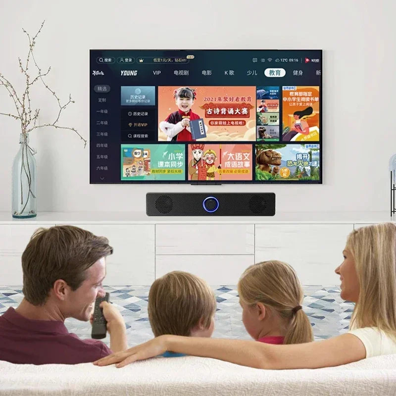 4D Computer Wired Loudspeaker Bluetooth 5.0 Bar Stereo Sound Subwoofer Surround Soundbar Speaker for Macbook Laptop Notebook PC