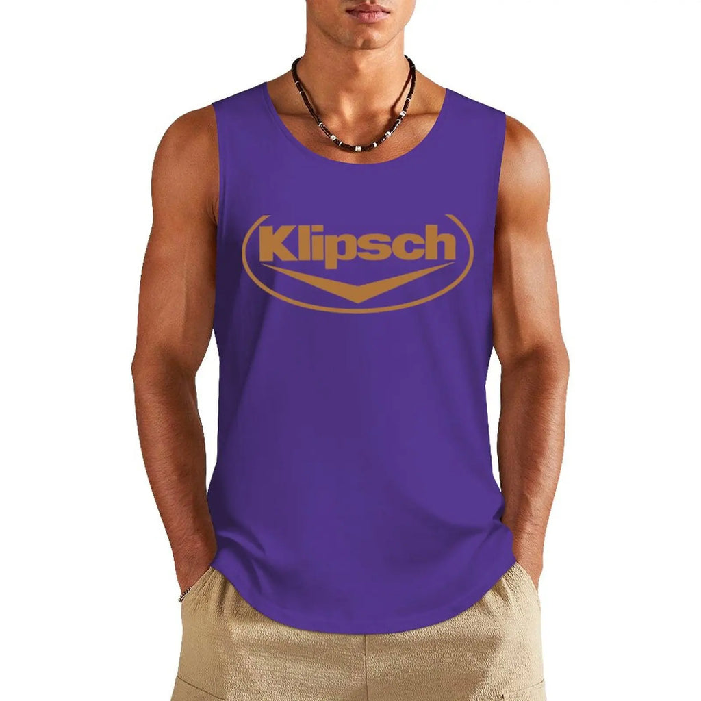 Best Selling Klipsch Logo Tank Top Fitness Clothing for Men Basketball Clothing Top Gym Wear Men