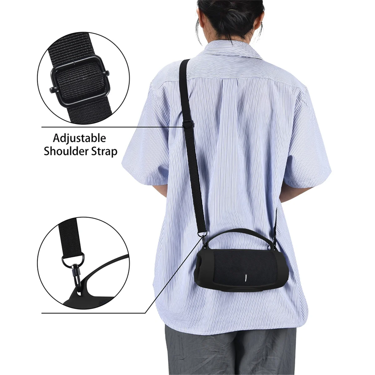 Silicone Cover Case Shockproof for JBL Charge 5 Wireless Wi-Fi Bluetooth Speaker Storage Protective Case Shell