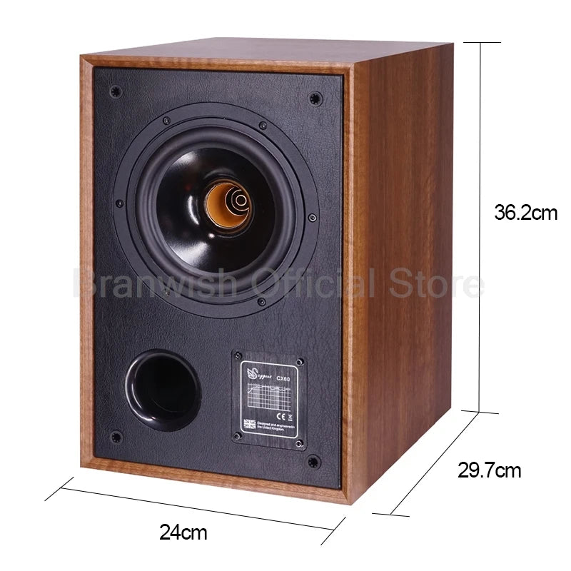 6.5 Inch Subwoofer Speaker Passive Bookshelf HiFi 2.0 Coaxial Speaker Surround Sound Box Desktop Speaker Sound Box Power Speaker
