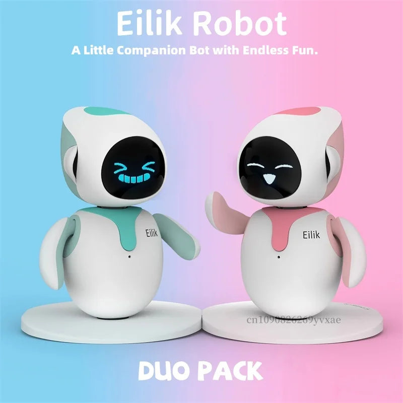 Duo Pack Eilik Smart Robot AI Artificial Intelligence Robots Accompany Lovely Children and Adults Desktop Ai Pets 2pcs/Set