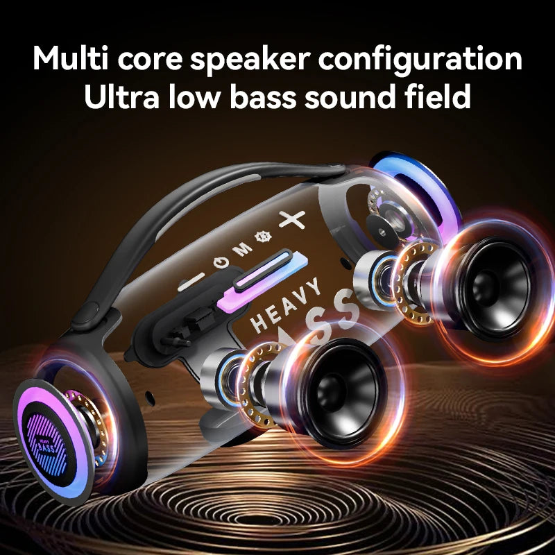 BASS-31 High Power 30W Boombox Speakers Portable Bluetooth Colorful Subwoofer Mp3 Player Powerful Column Audio Center Sound Box