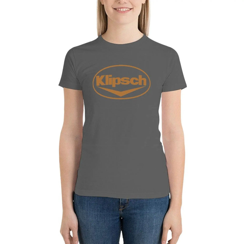 Klipsch Logo T-Shirt Plus Size Tops Cute Clothes Tops Women Clothes