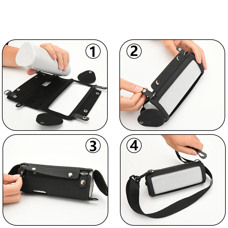 For Sonos Roam Speaker EVA Case for Sonos Roam SL Audio Portable Single Shoulder Strap Case