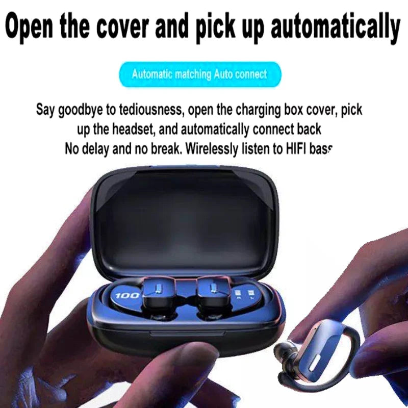 Water Resistant Sports Exercise Waterproof Over Ear USB C TYPE-C Charging Wireless Headphone Earbuds for iPhone Samsung Sony