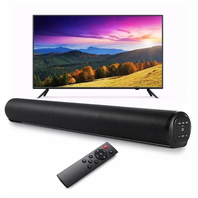 BS-10 5.0 Sound Blaster Soundbar Metal Cylinder Remote Control Home Theater Echo Wall Sound System Suitable for Computers FM/TWS