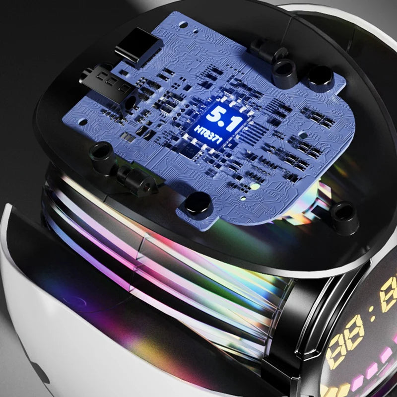 Smart Robot Monster Bluetooth Speaker Portable Stereo Alarm Clock AI Interactive Toys Wireless Audio TF Card FM Radio