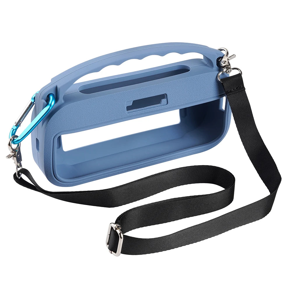 Silicone Cover Case With Handle & Shoulder Strap Travel Protective Carrying Pouch for Bose SoundLink Flex 2nd Gen Accessories